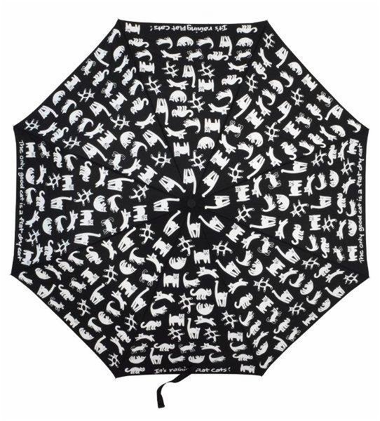 Buy Flat Cats Black Folding Umbrella Shelta