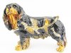 Cavalier King Charles Spaniel Jewelled Box/Figurine BlackTan