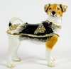 Jack Russell Dog Jewelled Trinket Box or Figurine