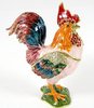 Rooster Enamelled, Jewelled Trinket Box or figurine