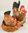 Brown/Black Chicken on Nest/Base Salt & Pepper Shakers