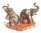 Elephants on Tan Base Salt & Pepper Shakers - Ceramic