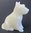 Quintessence Miniature Stone Resin Dog Scottish Terrier WHITE