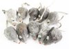 Cat Toy - "Mice" Rabbit Fur covered-Rattles inside - Pack/10