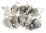 Cat Toy - "Mice" Rabbit Fur covered-Rattles inside - Pack/10
