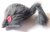 Cat Toy - "Mice" Rabbit Fur covered - Rattles inside - Pack/10  Grey Long Haired Mice