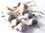 Cat Toy - "Mice" Rabbit Fur covered-Rattles inside - Pack/10