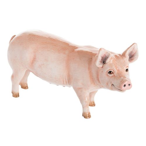 John Beswick Hand Painted White Pig Figurine Pig JBF94