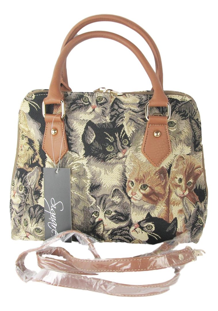 Cat shop tapestry bag
