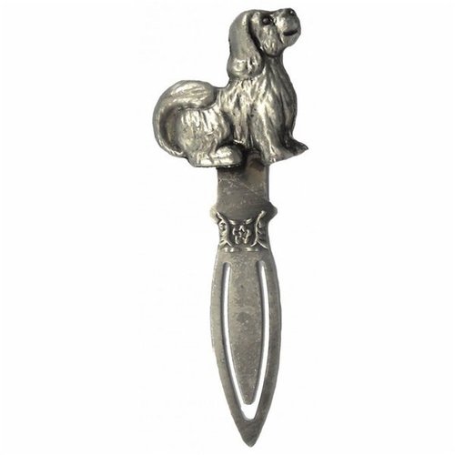 Pewter Dog Bookmark - Cute Spaniel Type Puppy