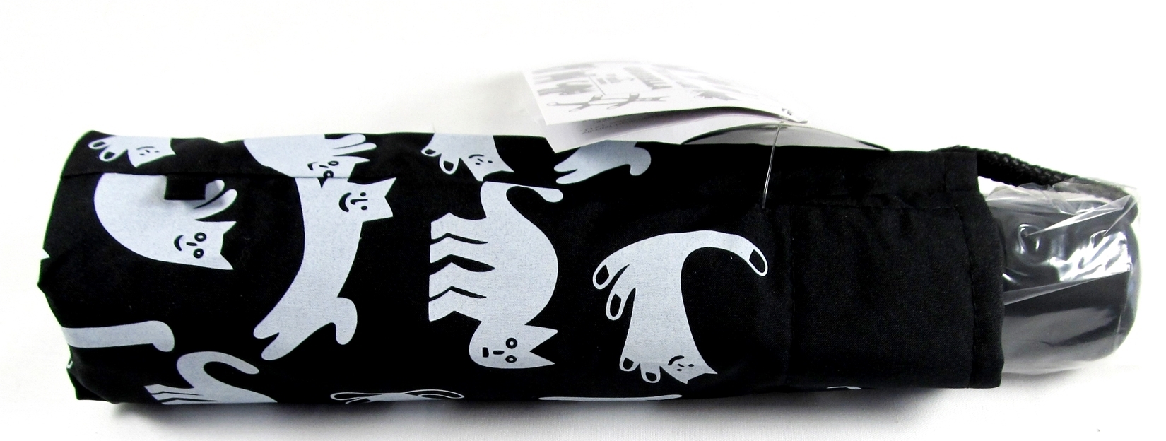 "Flat Cats" Black Folding Umbrella - Shelta