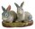 Rabbit Blue-Grey & White Base Ceramic Salt & Pepper Shakers