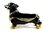 Dachshund Jewelled Dog Trinket Box or Figurine Blk & Tan