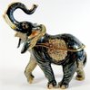 Elephant Diamante Decorated Jewelled Trinket Box