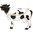 Friesian Cow Jewelled & Enamelled Trinket Box or Figurine