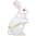 Rabbit on Hind Legs Jewelled Trinket Box or Figurine - White