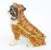 British Bulldog Dog Enamelled Trinket Box