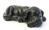 Quintessence (UK) Dog - Sleepy Puppy Dog Figurine - Black