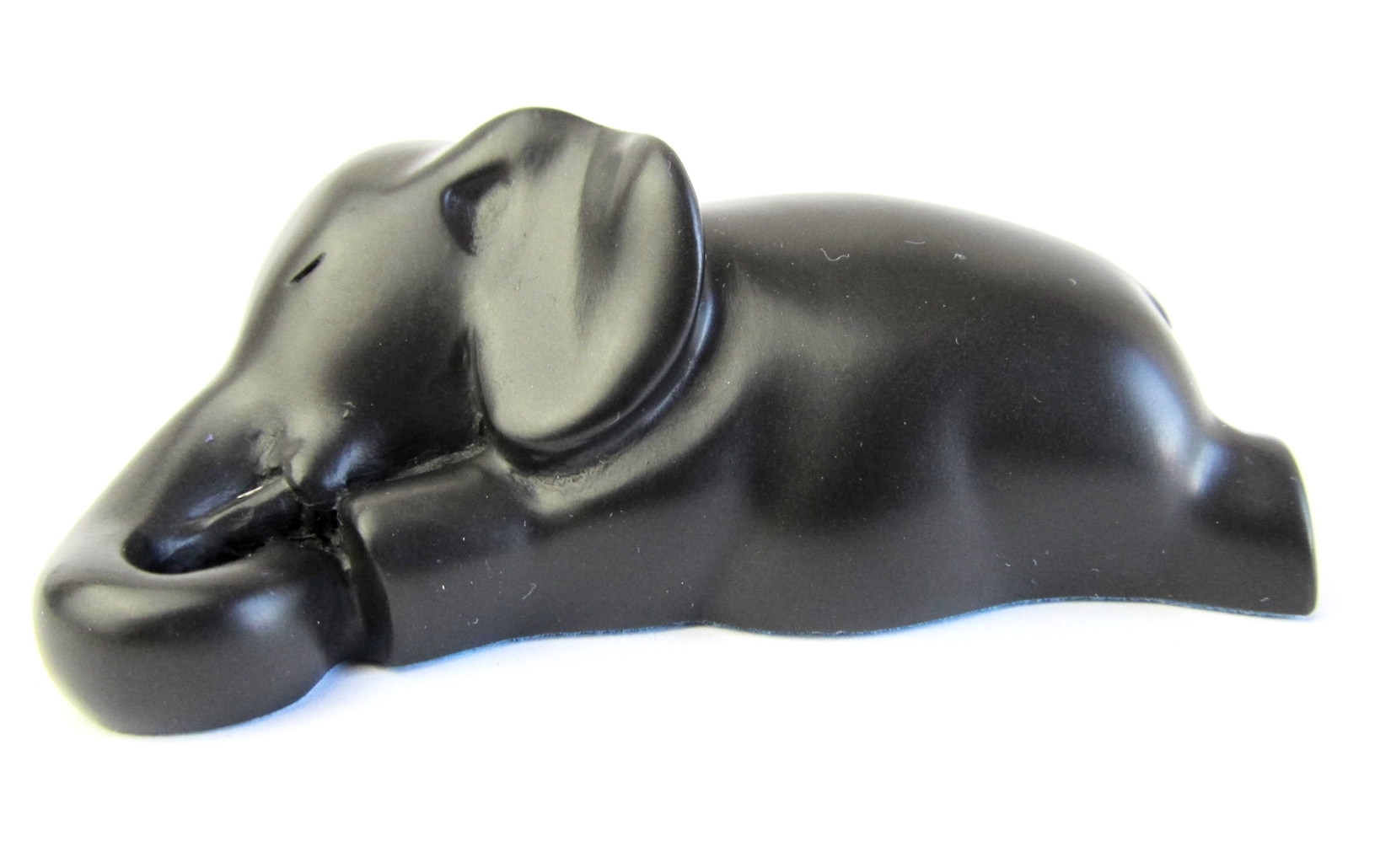 Quintessence (UK) Sleepy Elephant Pen Holder Figurine Black