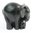 Quintessence (UK) Miniature Elephant with Baby Figurine BLACK