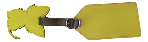 Cat Luggage Tag Address Detail Card Insert PVC - Yellow
