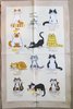 "When the Cat's Away" Linen Blend McCaw Allan - Cat Tea Towel