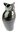 Owl Figurine - Decorative High Gloss Black Ceramic