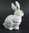 Rabbit Trinket Box or Figurine - Pale Grey with Diamanti's
