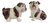 English Bulldog Porcelain Salt & Pepper Shakers Quality Item