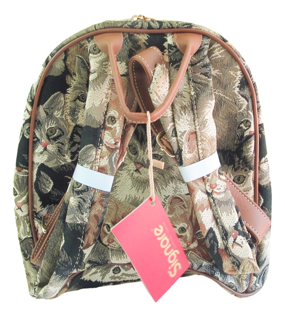 Tapestry Cats & Kittens design Small Backpack by Signare