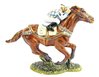 Racehorse with Jockey,  Horse Trinket Box or Figurine