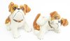 English Bulldog Ceramic Dog Figurine - Set of 2