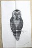 Owl Linen/Cotton Blend Tea Towel - Australian Design