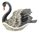 Black Swan Jewelled Bird Trinket Box or Figurine - Enamelled