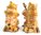 Cat Salt & Pepper Shakers Ceramic Ginger Tabby Cats