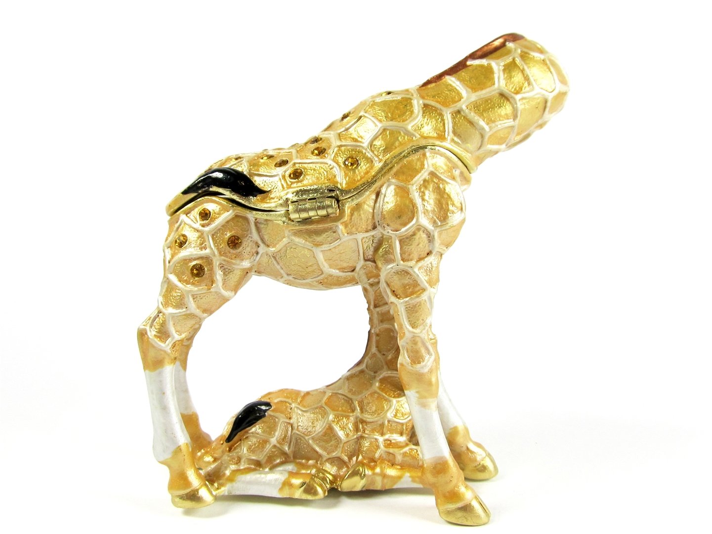 Giraffe & Calf  Diamanti Jewelled Trinket Box or Figurine