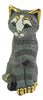 Rinconada -Beautiful Blue Grey Tabby Cat Sitting Figurine