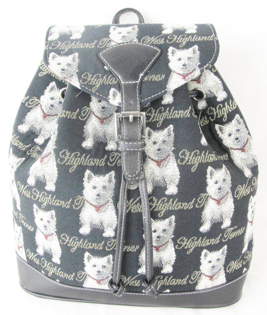 Tapestry Signare Backpack "West Highland Terrier" Large Dog Design Backpack 