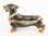 Dachshund Jewelled Dog Trinket Box or Figurine Chocolate/Tan