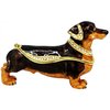 Dachshund Jewelled Dog Trinket Box or Figurine Chocolate/Tan