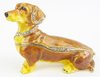 Dachshund Jewelled Dog Trinket Box or Figurine Light Tan