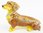 Dachshund Jewelled Dog Trinket Box or Figurine Light Tan