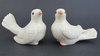 Pigeon Salt & Pepper Shakers Ceramic White Birds