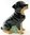 Rottweiler Dog Salt & Pepper Shakers Ceramic