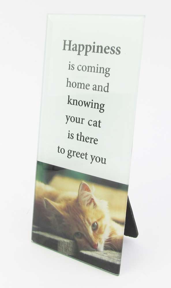 Cat Plaque - Glass 