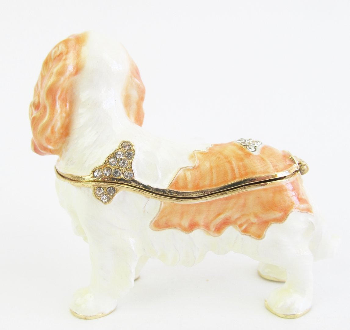 Cavalier King Charles Spaniel Standing Dog Trinket Box