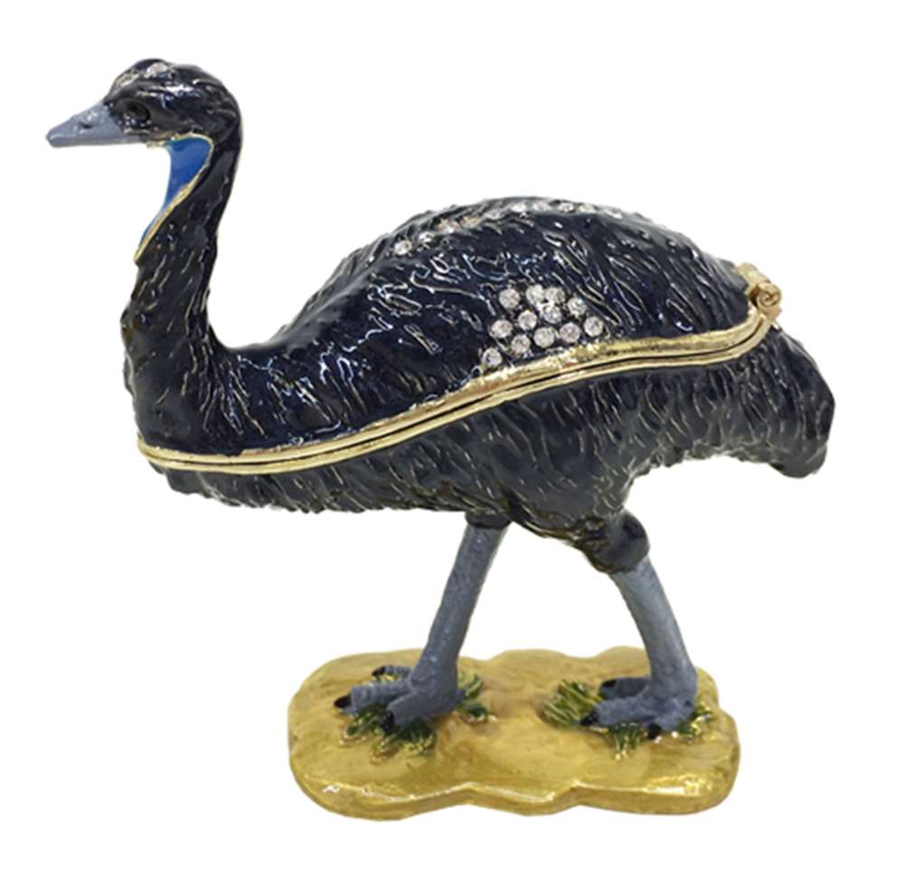 Emu Diamanti Decorated Jewelled Trinket Box or Figurine