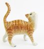Miniature Ceramic Cat figurine, Ginger Tabby with White