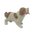 Miniature Ceramic St Bernard Dog Figurines - Set/2