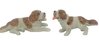Miniature Ceramic St Bernard Dog Figurines - Set/2